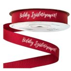   Ripsz szalag "Boldog Születésnapot!" Feliratos 16 mm x 20m - Bordó