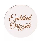   Fa tábla "Emléked őrizzük" feliratos 5cm - (3db/csom.)