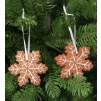 Mézeskalács hópehely akasztós 5,7X6,5cm - S/2