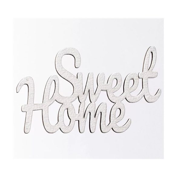 Fa tábla festett "Sweet Home" felirattal 10 x 6cm S/3db - Fehér