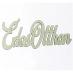   Fa tábla festett "Édes otthon" felirattal 10 x 5cm S/4db - Zöld