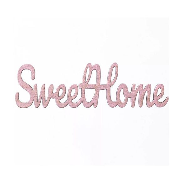 Fa tábla festett "Isten Hozott" felirattal 10 x 3cm - Rózsaszín /db