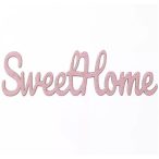   Fa tábla festett "Isten Hozott" felirattal 10 x 3cm S/5db - Rózsaszín