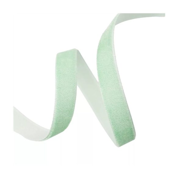 Bársony szalag 10mm x 10 m - Vintage zöld