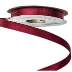 Szatén szalag csillogó 10mm x 10m - Bordó