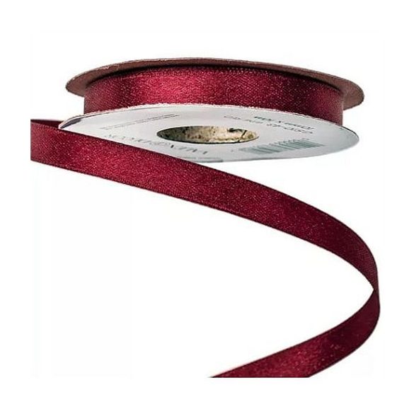 Szatén szalag csillogó 10mm x 10m - Bordó