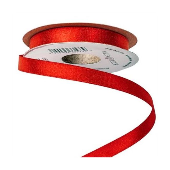 Szatén szalag csillogó 10mm x 10m - Piros