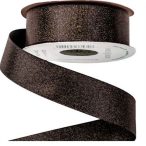 Szatén szalag csillogó 25mm x 10m - Fekete