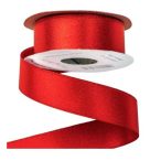 Szatén szalag csillogó 25mm x 10m - Piros