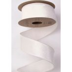 Bársony szalag drótós szegéllyel 63mm x 5m - Krém