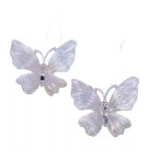 Pillangó kövekkel akasztható 11,5x18,5 cm - Fehér S/2