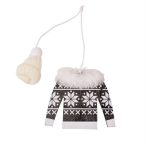   Szőrmés fa pulcsi 8,8x7x19,3 cm akasztható - Fekete/fehér