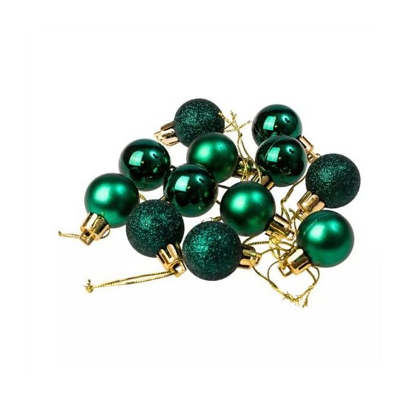 Műanyag gömb 2,5cm - Sötétzöld S/12