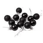 Műanyag gömb 2,5cm - Fekete S/12