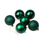 Műanyag gömb 6cm - Sötétzöld S/6