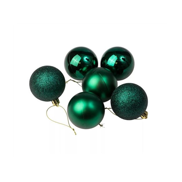 Műanyag gömb 6cm - Sötétzöld S/6