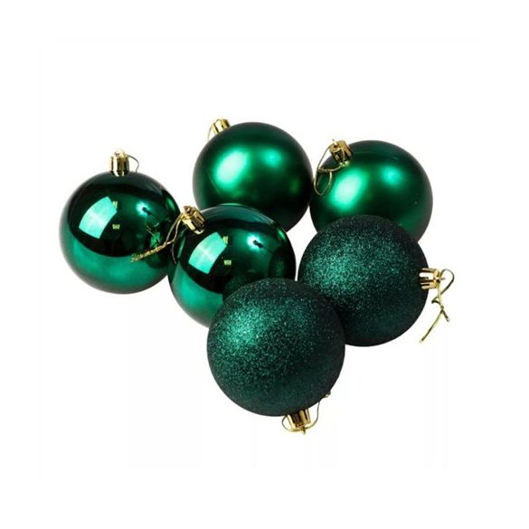 Műanyag gömb 8cm - Sötétzöld S/6