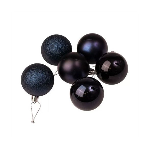 Műanyag gömb 8cm - Sötétkék S/6