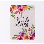   Fa tábla "Boldog Nőnapot" felirattal 7 x 5cm - S/4DB