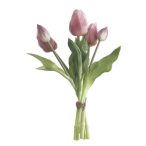   Tulipán csokor "Real Touch" 5 szálas 35 cm - Rózsaszín