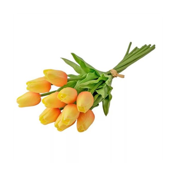 Tulipán szálas "Real Touch" 32cm - Narancssárga