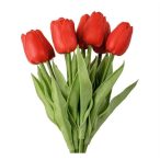 Tulipán szálas "Real Touch" 32 cm - Piros