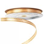 Szatén szalag arany szegéllyel 6mm20m - Krém