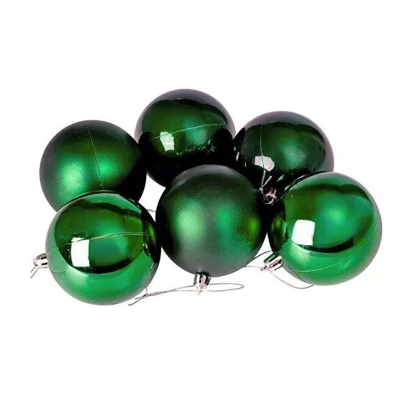 Műanyag gömb 8cm - Sötétzöld S/6