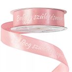  Szatén szalag "Boldog Születésnapot!" feliratos 20mm/20m - Mályva