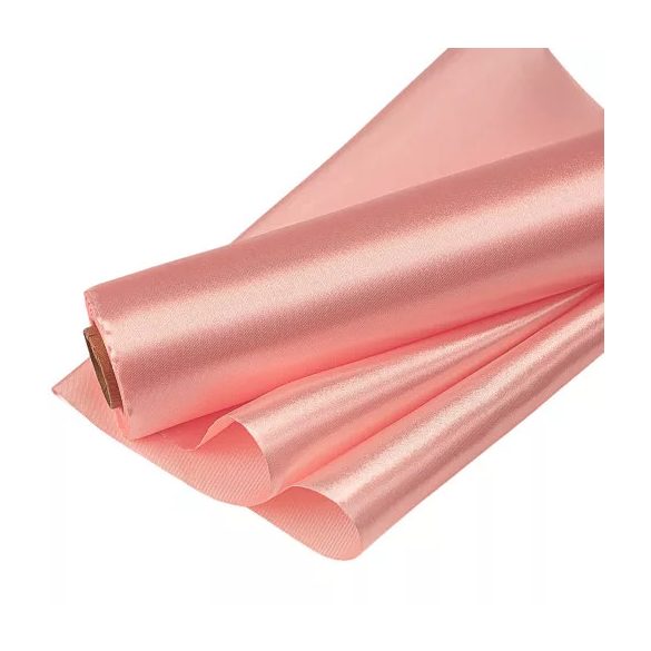 Szatén tekercs 23cm/10m - Púder rózsaszín