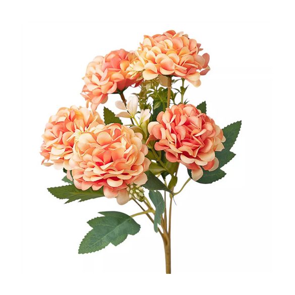 Selyemvirág csokor 5 ágú 29cm magas - Barack