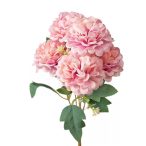 Selyemvirág csokor 5 ágú 29cm magas - úder rózsaszín