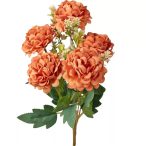 Selyemvirág csokor 5 ágú 29cm magas - Narancssárga