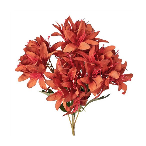Orchidea csokor 5ágú 29cm magas - Sötét narancs