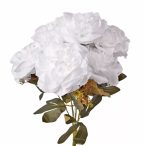 Peónia csokor 7ágú 38cm - Fehér