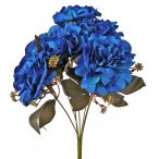 Peónia csokor 7ágú 38cm - Kék