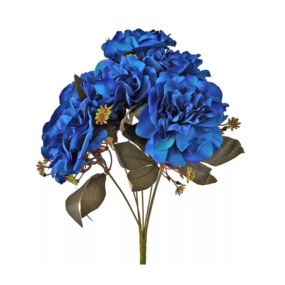 Peónia csokor 7ágú 38cm - Kék