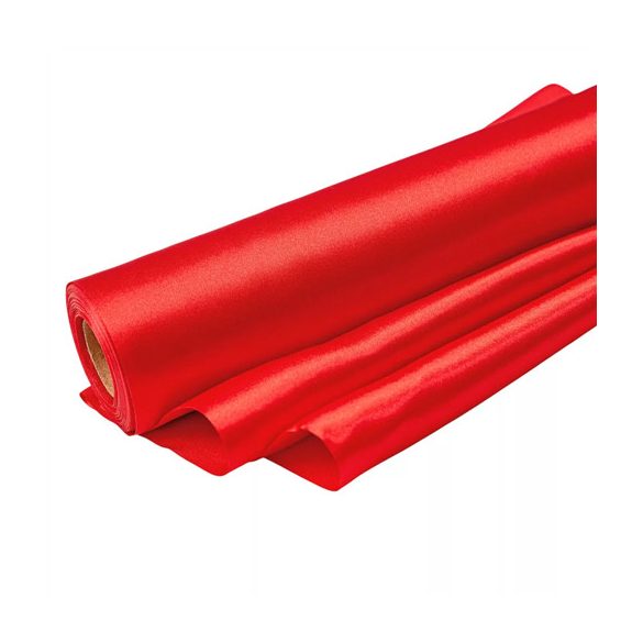 Szatén tekercs 23cm/10m - Piros