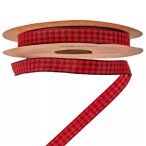 Kockás szalag 10mm x 10m - Piros/Fekete