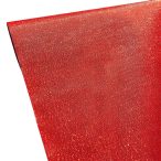   Metál vászon dekorációs anyag, asztali futó, 28cm/5m - Piros