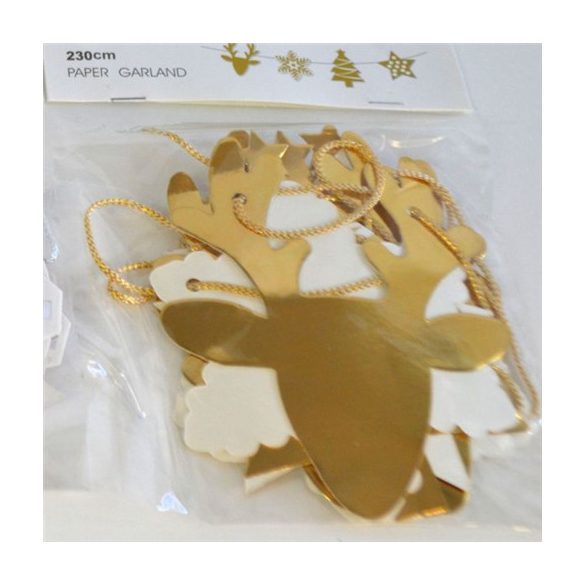 Girland papír karácsonyi 230 cm - 3 féle
