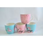 Kerámia bögre hasas FLAMINGO LOVERS 500ml - 4 Fajta