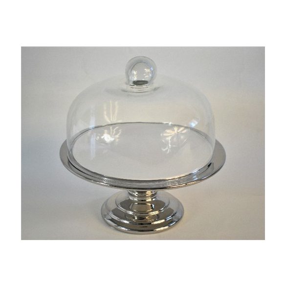 TORTATÁL PORCELÁN+ÜVEGBÚRA 29X29CM