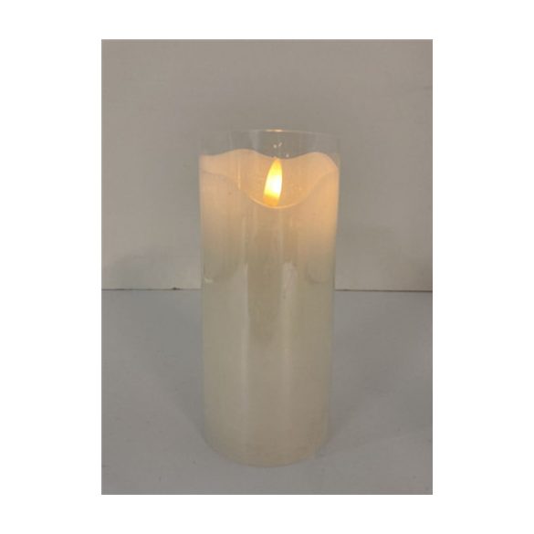 Gyertya henger ledes 7x10cm - Fehér