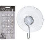 Akasztó tapadókorongos, 8 db-os, Átm.: 4 cm