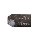 Tábla fa Biléta Szeretlek Anya 3,7x6,9 cm (fekete)
