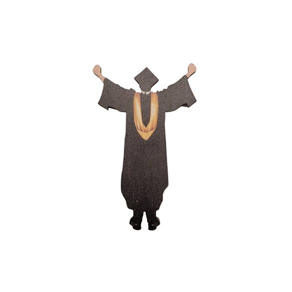 Tábla fa Ballagó fiú háttal 11x7 cm