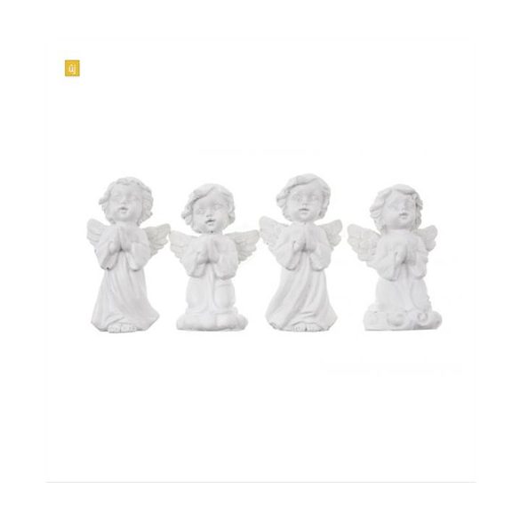 Angyal poly 4,2x3,3x7 cm - Fehér 4féle