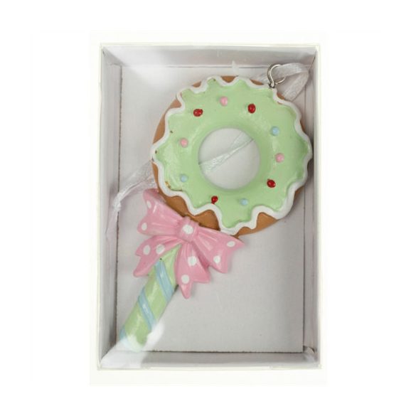 Nyalóka poly 9cm fánkos akasztós - Kék