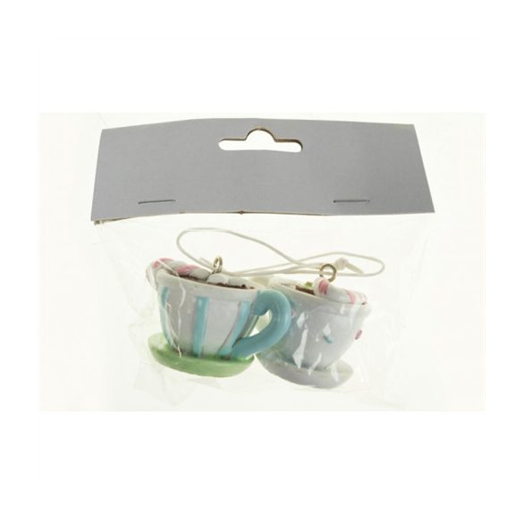 Figura bögre poly akasztós 4,8cm forrócsoki - S/2